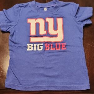 NFL NY GIANTS Blue Kids 2T T-Shirt with 'ny Big Blue' Design